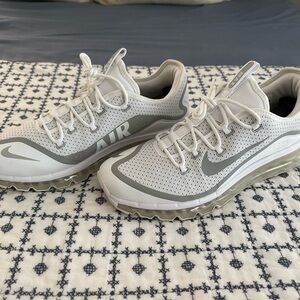 Nike Air Max White and Gray Sneakers